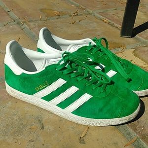 Green Adidas Gazelles